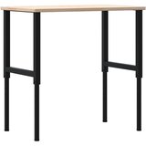  Radni stol 100x60x(71,5-98) cm od masivne hrastovine pravokutni | shoptok.hr