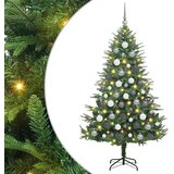 vidaXL Umjetno božićno drvce s rasvjetom i setom kuglica Zelena 180 cm Cijene
