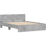  Posteljni okvir z vzglavjem betonsko siv 140x190 cm | Shoptok.si