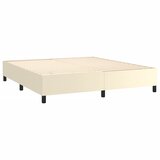  s oprugama i madracem krem 160x200 cm od umjetne kože | shoptok.hr