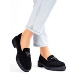 W. POTOCKI Black suede ladies' loafers Potocki | Shoptok.si