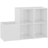 Maison Chic Omarica za obutev - Kopa za čevlje visok sijaj bela 105x35,5x70 cm iverna plošča, (21777390) Cene