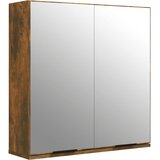 vidaXL Kopalniška omarica z ogledalom dimljeni hrast 64x20x67 cm | Shoptok.si