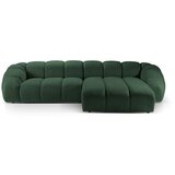 Micadoni Home Zelena žametna kotna sedežna garnitura Diana – | Shoptok.si