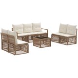 vidaXL Vrtna sedežna garnitura 8 pcs Bež poli ratan, (5000271320) | Shoptok.si