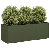 vidaXL Sadilica maslinastozelena 120x40x40 cm hladno valjani čelik | shoptok.hr