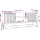 TV ormarić bijeli 105 x 30 x 45 cm od konstruiranog drva | shoptok.hr