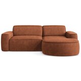 Makamii Kutna garnitura od šenila boja terakote (s desnim kutom/s ležaljkom) Omao – | shoptok.hr