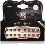 SOSU Cosmetics Hidden Agenda Undetectable Lashes šopaste lepilne trepalnice brez vozlička 10mm Brown 16 kos Cene