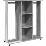 Furnova Garderobna omara siva sonoma s koleščki 102x38x110 cm inž. les, (21930154) | Shoptok.si