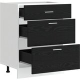  Kuhinjska baza ormarića s ladicama Crni hrast 60 x 46 x 81,5 cm | shoptok.hr