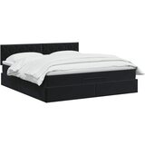  od pjene s madracem i LED-om Crna 140 x 190 cm Baršun | shoptok.hr