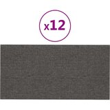 vidaXL Stenski paneli 12 kosov temno sivi 30x15 cm blago 0,54 m² | Shoptok.si