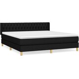  Krevet s oprugama i madracem crni 180x200 cm od tkanine | shoptok.hr