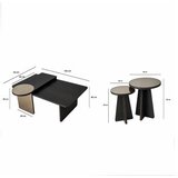Hanah home Set stolova za kafu Luna Black (4 dela) | Eponuda.com