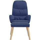  Stol za sproščanje s stolčkom modro blago, (20821718) | Shoptok.si