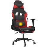  Masažni igralni stol z oporo za noge črno in Rdeča umetno usnje, (20700946) | Shoptok.si
