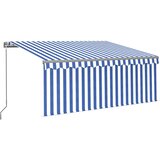 Tenda na ručno uvlačenje s roletom 3 x 2,5 m plavo-bijela | shoptok.hr