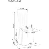  Stolica VIGO - Baršun - svijetlo siva | shoptok.hr
