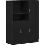  2-dijelni set kuhinjskih ormarića od crnog konstruiranog drva | shoptok.hr