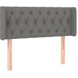  Uzglavlje s ušima tamnosivo 93x16x78/88 cm od tkanine | shoptok.hr
