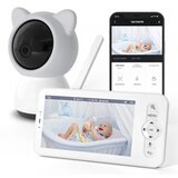 Baby Monitor Otroška varuška- HD 5″ prenos slike ter zvoka istočasno na priloženi monitor ter na mobili telefon, (5000028721) | Shoptok.si