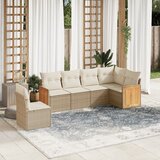 Maison Chic Seti vrtnega pohištva - Vrtna garnitura - Vrtni pohištvo set 6-delna z blazinami bež poli ratan, (21812789) | Shoptok.si