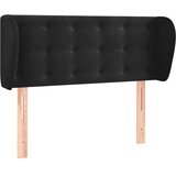  Uzglavlje s ušima crno 93x23x78/88 cm baršunasto | shoptok.hr