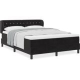  Tapač kreveta s madracem Crna 160x200 cm Baršun | shoptok.hr