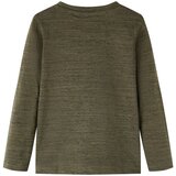 Dječja majica dugih rukava tamna kaki prošarana 128 | shoptok.hr