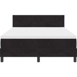 vidaXL Dvignjena postelja z vzmetnico Črna 160x200 cm Žamet | Shoptok.si