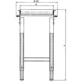 Gura Pocinkano dvojno stojalo, širina proge 200 mm, območje nastavitve 330 - 480 mm | Shoptok.si