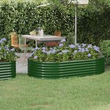  Povi&amp;scaron;ena vrtna gredica od pocinčanog čelika 175x100x36 cm zelena Slike
