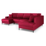 Cosmopolitan Design Crvena baršunasti sklopiva/s prostorom za odlaganje kutna garnitura (s desnim kutom/u obliku slova "U") Kyoto – | shoptok.hr