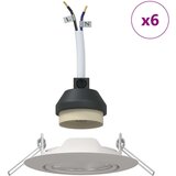  Svetilke Komplet 6 Bela Plastika 9 cm Vgrajena osvetlitev | Shoptok.si