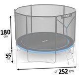Neo-Sport vrtni trampolin 252 cm (8 ft) s vanjskom mrežom i ljestvama, plavi | shoptok.hr