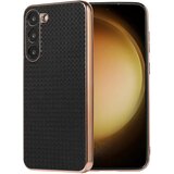 INORCO Ovitek za telefon z nano galvanizacijo za Samsung Galaxy S23+, teksturiran ovitek TPU iz pravega usnja, (22033364) | Shoptok.si