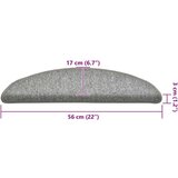  Prostirke za stepenice 30 kom svjetlosive 56x17x3 cm | shoptok.hr