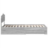  Krevetna konstrukcija Siva Sonoma 70 x 190 cm Konstruirano drvo | shoptok.hr
