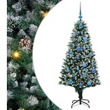 vidaXL Umestno božično drevo Zelena 150 cm PVC, jeklo in plastika | Shoptok.si