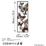 WALLXPERT Dekorativni metalni zidni pribor Kelebek 3 | ePonuda.com