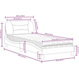 vidaXL Postelja z vzmetnico črna 90x190 cm umetno usnje | Shoptok.si