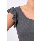 Kesi Dress with frills on the sleeve graphite | shoptok.hr