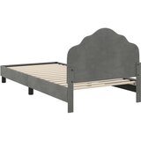  Otroški posteljni okvir z vznožjem Temno siva 90 x 200 cm Žamet, (5000104721) | Shoptok.si