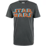 Recovered Majica 'Star Wars' svetlo modra / konjak / temno siva