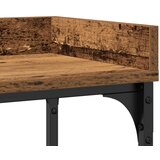  Consolna stolica od starog drveta 100x30x80 cm od inženjerskog drveta i čelika | shoptok.hr