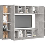  8-dijelni set TV ormarića siva boja betona od iverice | shoptok.hr