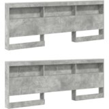 Polica postelja Betonsko siva 180 x 200 cm Konstruiran les, (5000125821) | Shoptok.si