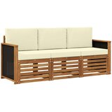 Setovi sofa s jastukom 3 pcs Čvrsto drvo akacije | shoptok.hr