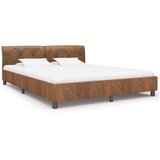  Posteljni okvir rjav iz umetnega semiš usnja 180x200 cm, (20606473) Cene